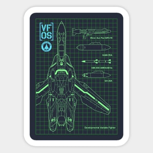 Macross VF0S Blueprint Sticker